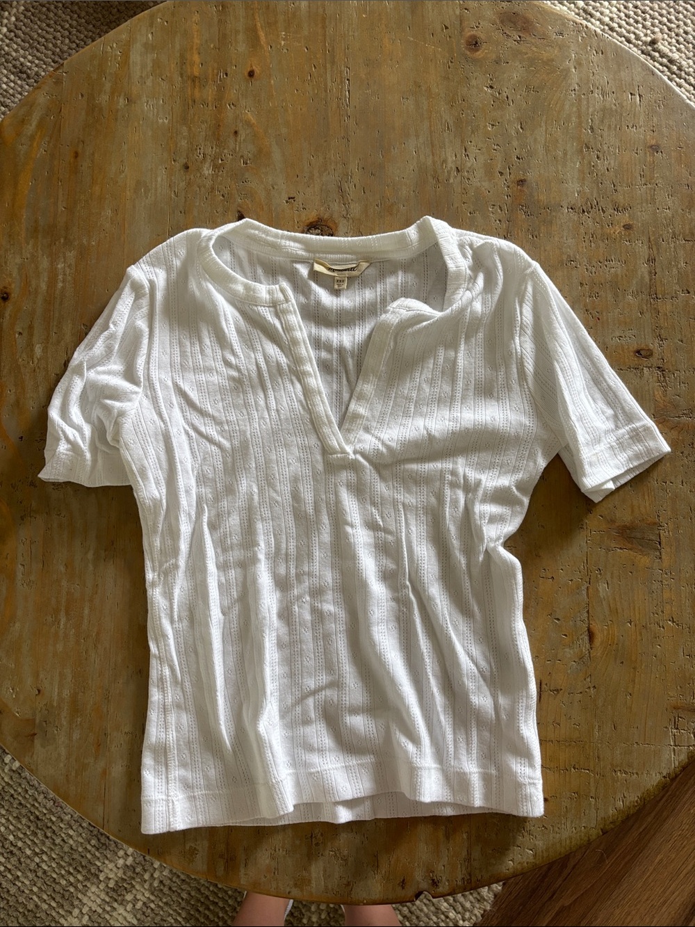Madewell Pointelle Short Sleeve Top